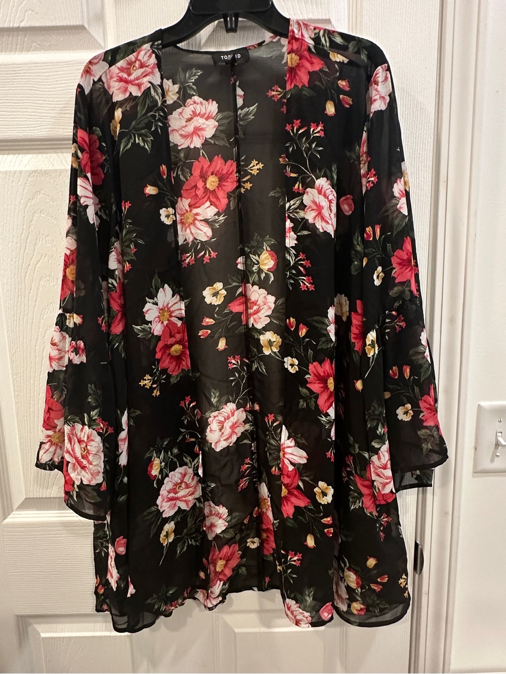 Torrid Women's floral kimono cardigan sheer size 1X /2X EUC